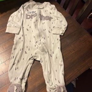 Boys infant footie from Carters with “little Brother on front.